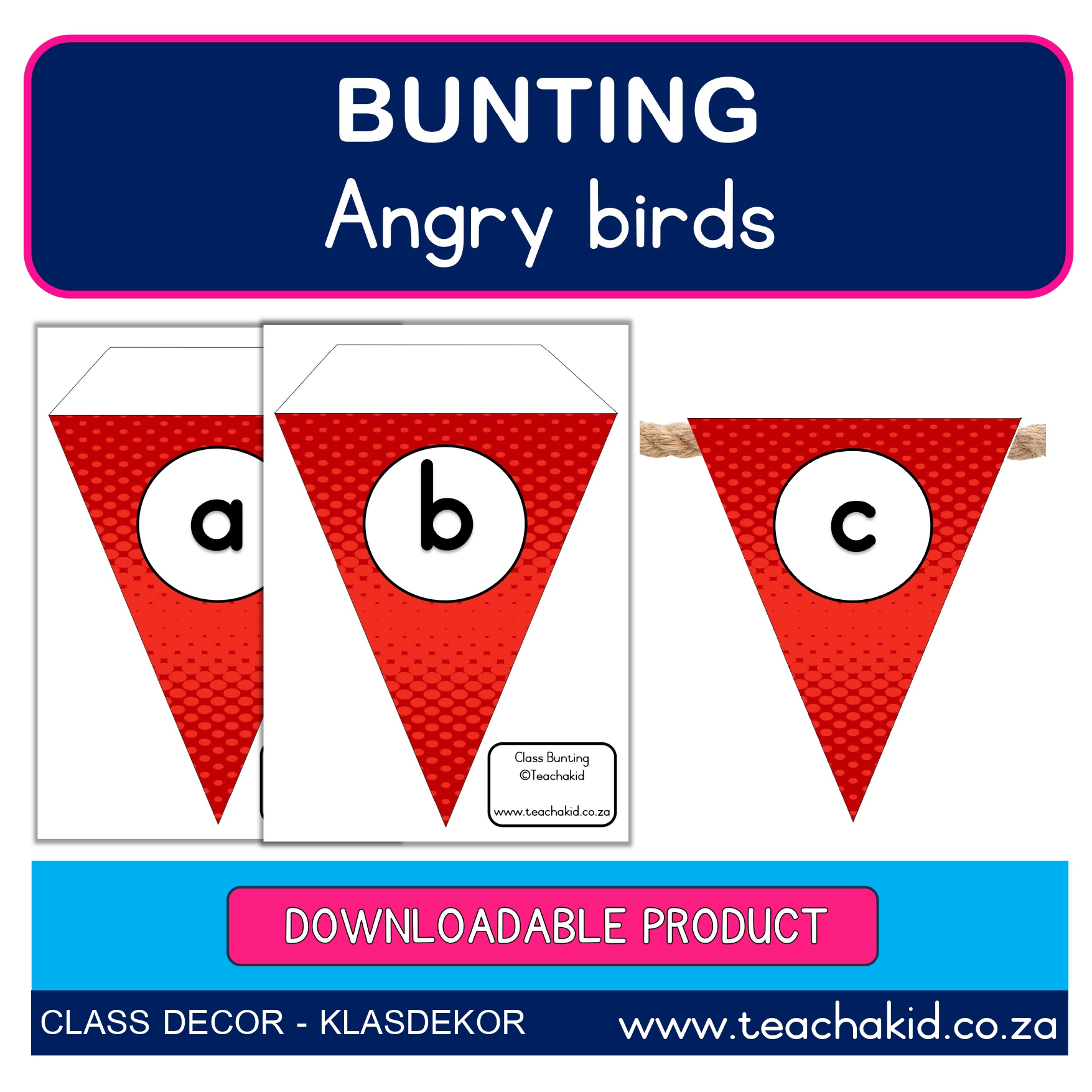 Angry birds – bunting flags (PDF)