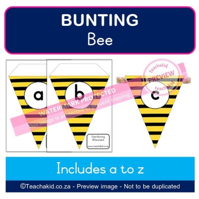 Bee Bunting flags (PDF)