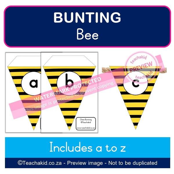 Bee Bunting flags (PDF)