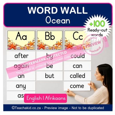 Ocean Word Wall (printed)