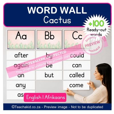 Cactus Word Wall (printed)