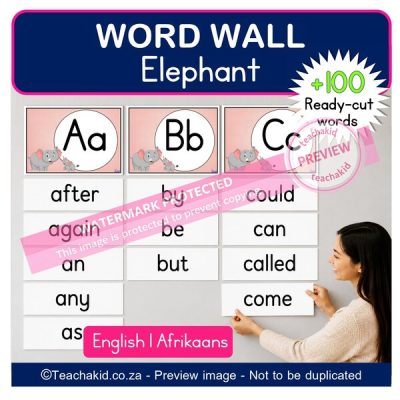 Elephant Word Wall (printed)