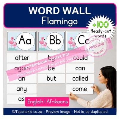 Flamingo Word Wall (printed)
