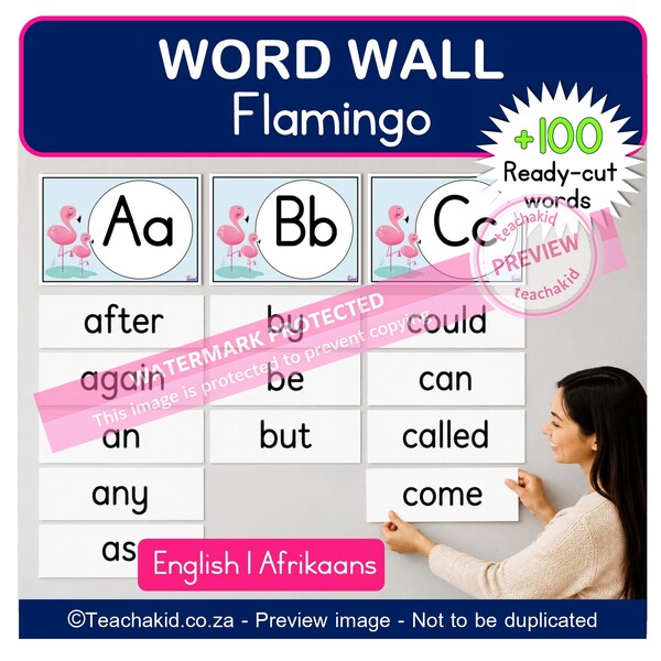 Flamingo Word Wall (printed)