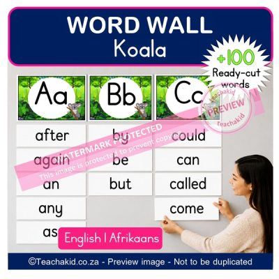 Koala Word Wall (printed)