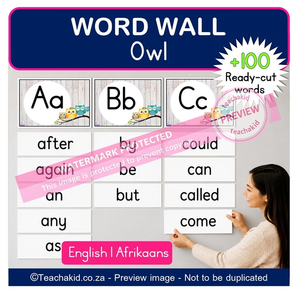 Owl Word Wall (printed)
