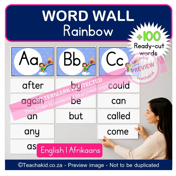Rainbow Word Wall (printed)