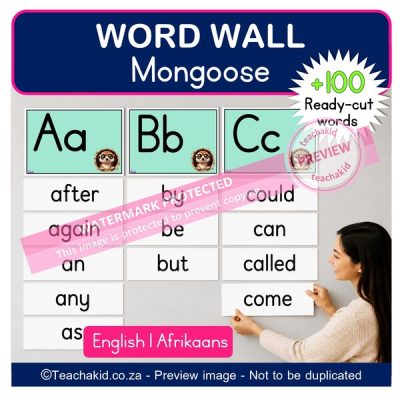 Mongoose Word Wall (printed)