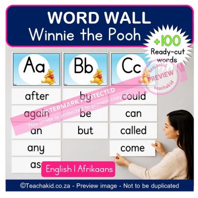 Winnie the Pooh Word Wall (printed)