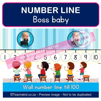 Boss Baby Number line to 100 (PDF)