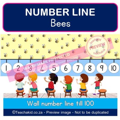 Bee Number line to 100 (PDF)