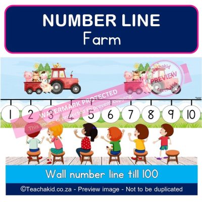 Farm Number line to 100 (PDF)