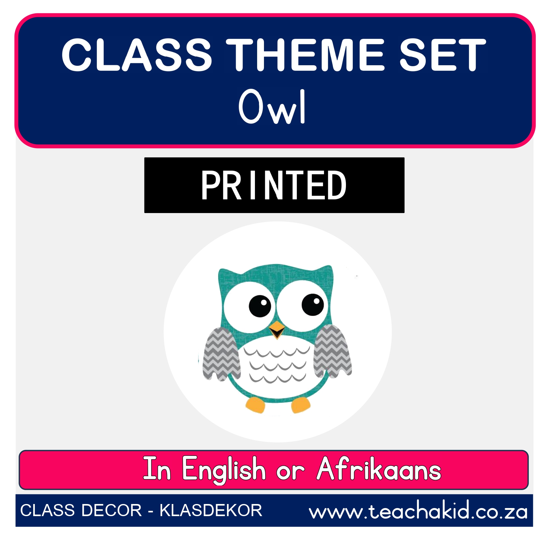 Owl class theme set (printed)
