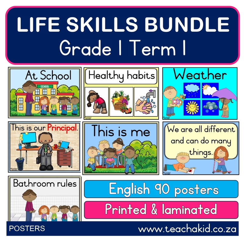 Poster bundle: Grade 1 Term 1 Life Skills (printed)