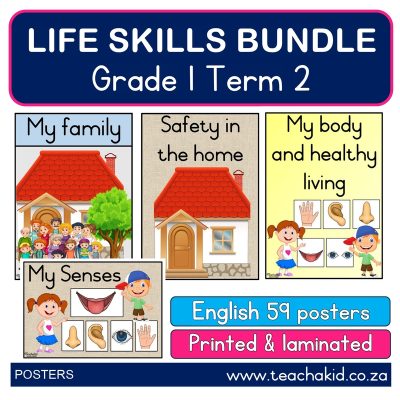 Poster bundle: Grade 1 Term 2 Life Skills bundle (printed)