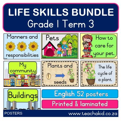 Poster bundle: Grade 1 Term 3 Life Skills (printed)