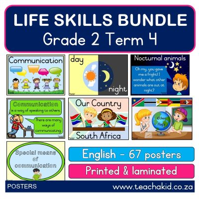 Poster bundle: Grade 2 Term 4 Life Skills (printed)