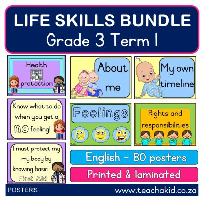 Poster bundle: Grade 3 Term 1 Life Skills (printed)