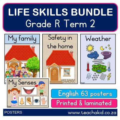 Poster bundle: Grade R Term 2 Life Skills (printed)