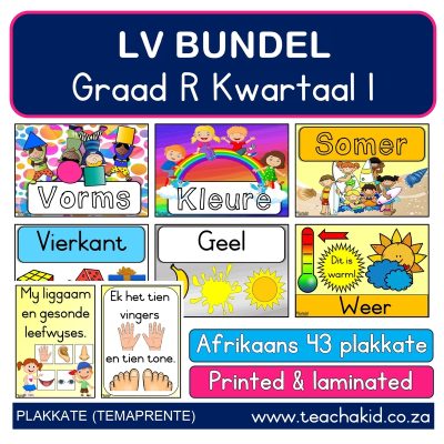 Plakkaat bundel: Graad R Kwartaal 1 LV (printed)