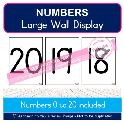 0-20 Numbers (PDF)