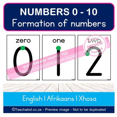 Formation of numbers 0 to 10 (PDF)