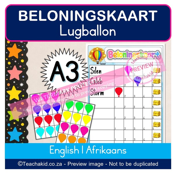 Air balloon Reward Chart (PDF) - Image 2