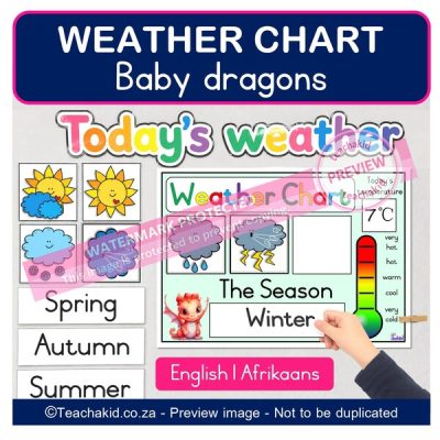 Baby dragons Weather Chart (printed)