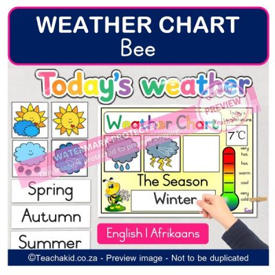 Bee Weather Chart (printed)