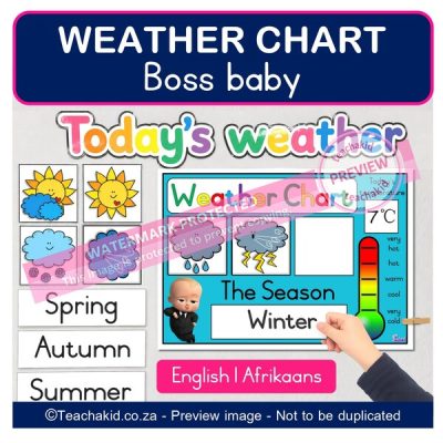 Boss Baby Weather Chart (printed)