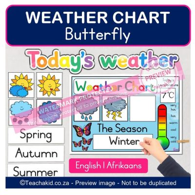 Butterfly Weather Chart (printed)