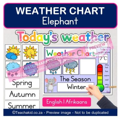 Elephant Weather Chart (printed)