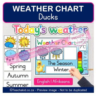 Ducks Weather Chart (printed)