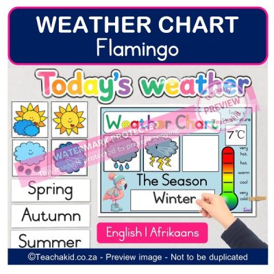 Flamingo Weather Chart (printed)