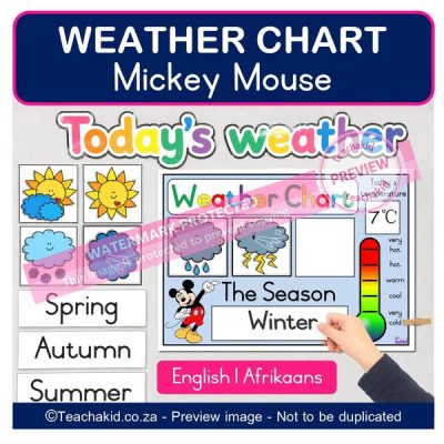 Mickey Mouse Weather Chart (printed)