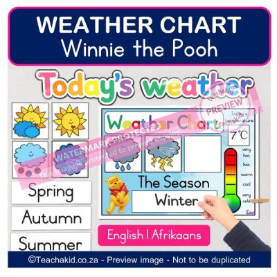Winnie the Pooh Weather Chart (printed)