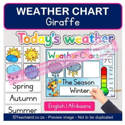 Giraffe Weather Chart (printed)