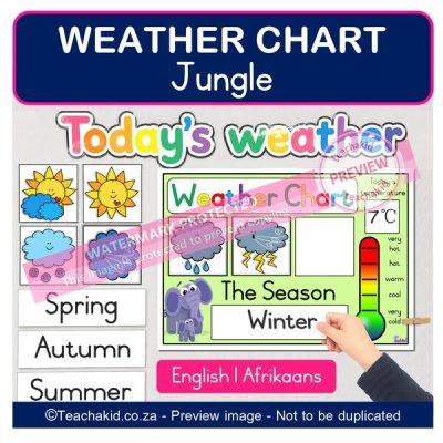 Jungle Weather Chart (printed)