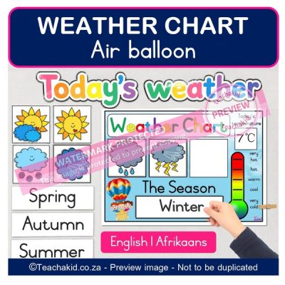 Air balloon Weather Chart (printed)