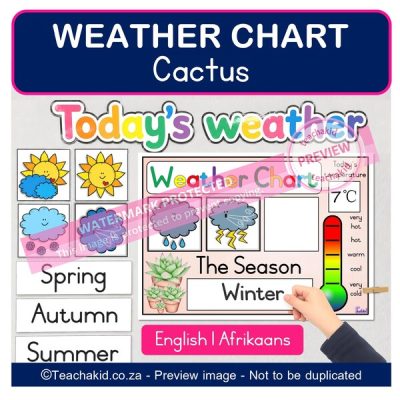 Cactus Weather Chart (printed)