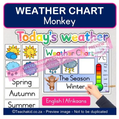 Monkey Weather Chart (printed)