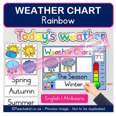 Rainbow Weather Chart (printed)