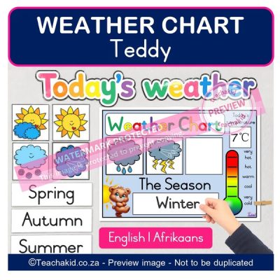 Teddy Weather Chart (printed)