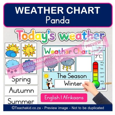 Panda Weather Chart (printed)