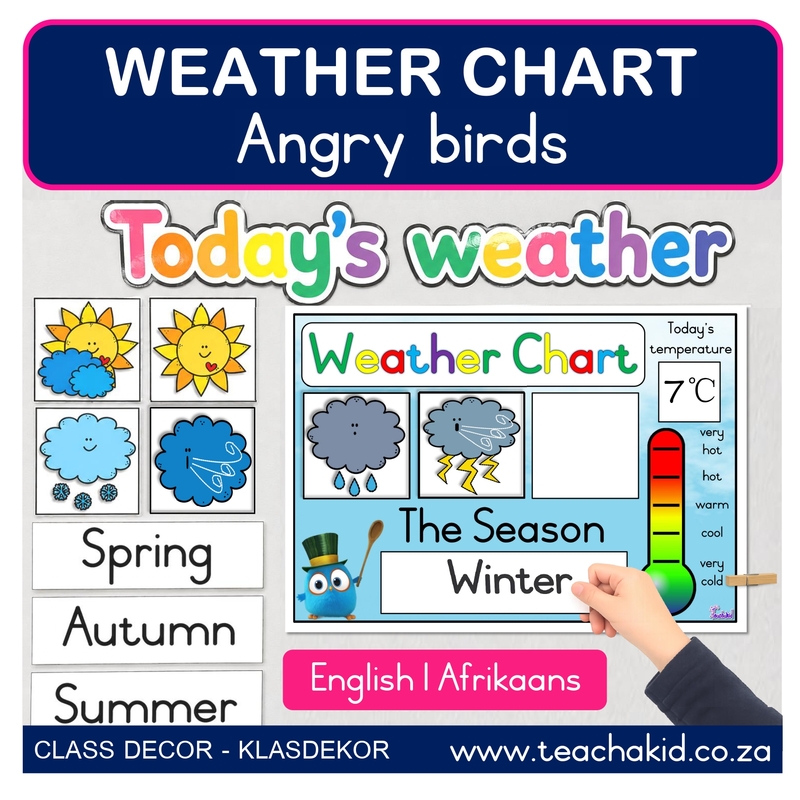 Angry birds Weather Chart (printed)