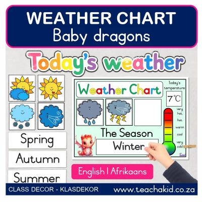 Baby dragons Weather Chart (printed)