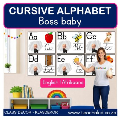 Boss Baby Cursive Alphabet (printed)