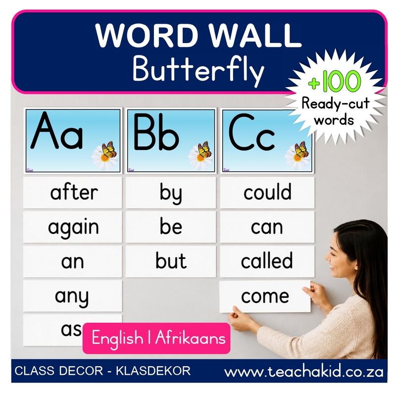 Butterfly Word Wall (printed)
