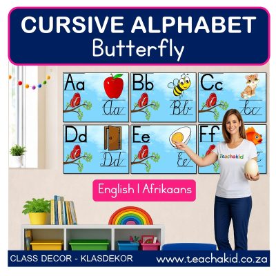 Butterfly Cursive Alphabet (printed)