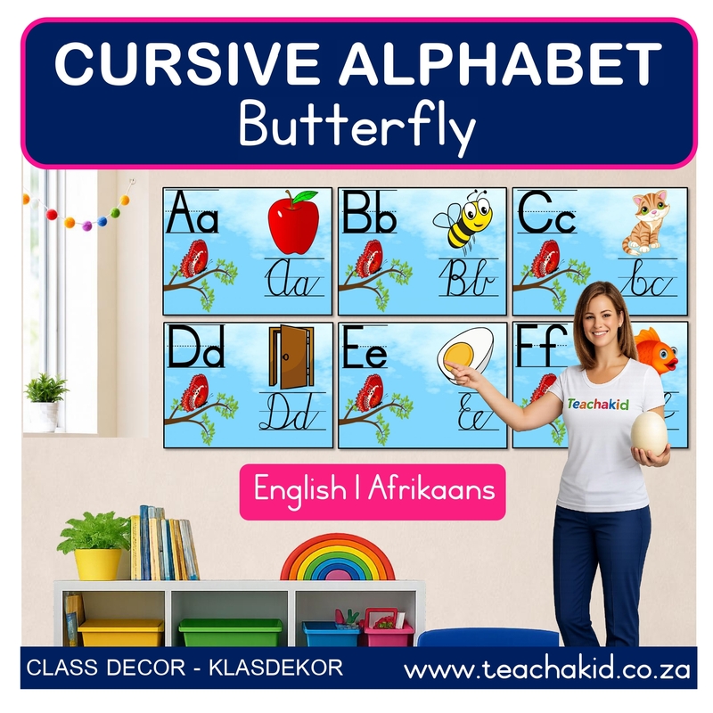 Butterfly Cursive Alphabet